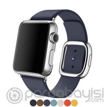 Ally Apple Watch 7-8 41mm 6-5-4 40mm Deri Kordon Kayış Modern Toka 3-2-1 38mm