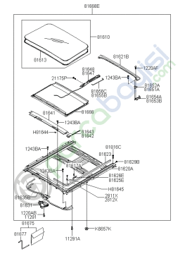 Sunroof Drenaj Hortumu Ön Sol Orjinal | 816913E000