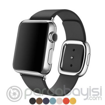 Ally Apple Watch 7-8 41mm 6-5-4 40mm Deri Kordon Kayış Modern Toka 3-2-1 38mm