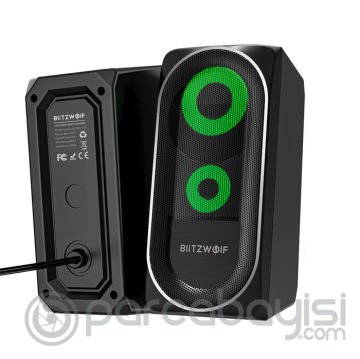 BlitzWolf  BW-GT1 RGB Renkli Işıklı Oyuncu Gamer Bilgisayar Hoparlör Seti