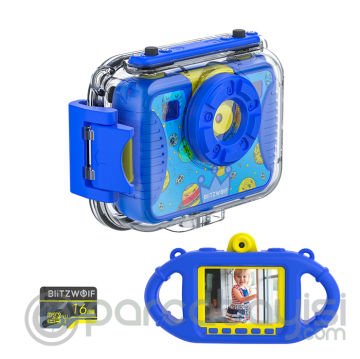 BlitzWolf 1080p Çocuk Sport Dijital Fotoğraf Makinesi ve Kamera 16GB hafıza kart hediyeli