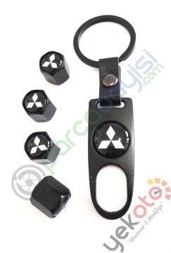 Mitsubishi Metal Anahtarlık Ve Sibop Kapak Seti 1.Kalite