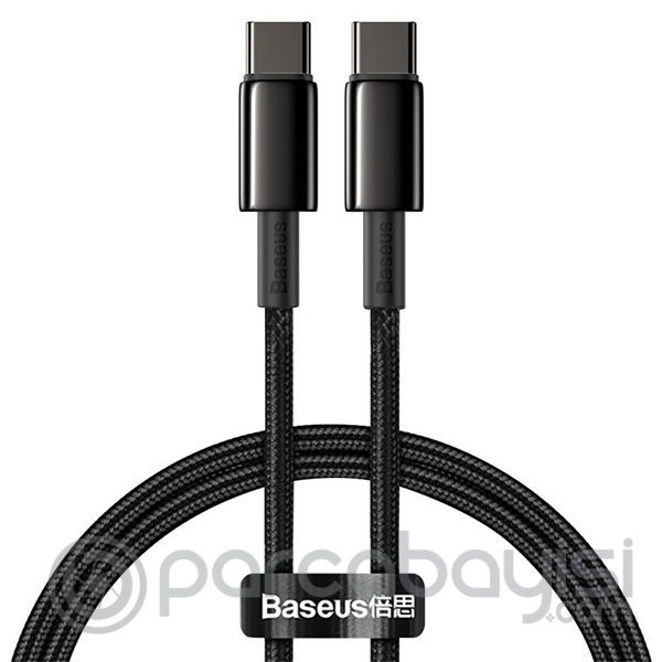 Baseus Tungsten Gold PD100W Şarj kablosu Usb C to Usb C Kablo 2 Metre