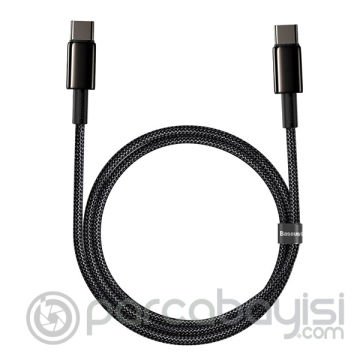 Baseus Tungsten Gold PD100W Şarj kablosu Usb C to Usb C Kablo 2 Metre