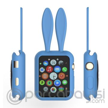 Ally Apple Watch İçin 38mm Tavşan Figürü Silikon Kılıf