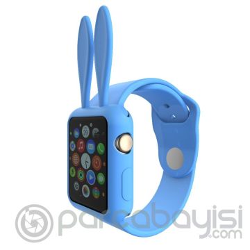 Ally Apple Watch İçin 38mm Tavşan Figürü Silikon Kılıf