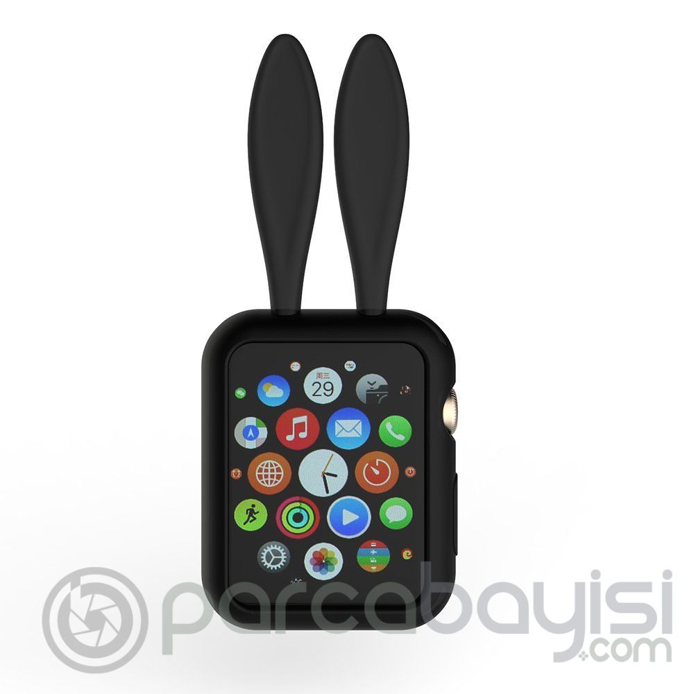 Ally Apple Watch İçin 38mm Tavşan Figürü Silikon Kılıf