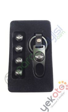 Mını Cooper Metal Anahtarlık Ve Sibop Kapak Seti 1.Kalite