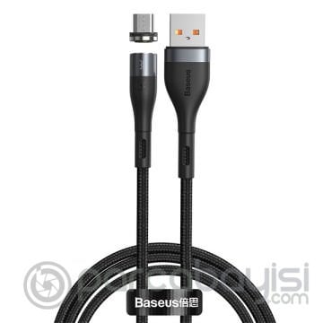 Baseus Zinc Safe Manyetik Usb Kablo Şarj Android Micro 2.1A 1Metre
