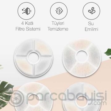 EZERE Kedi ve Köpekler Su Pınarı 6 Adet Yedek Filtre
