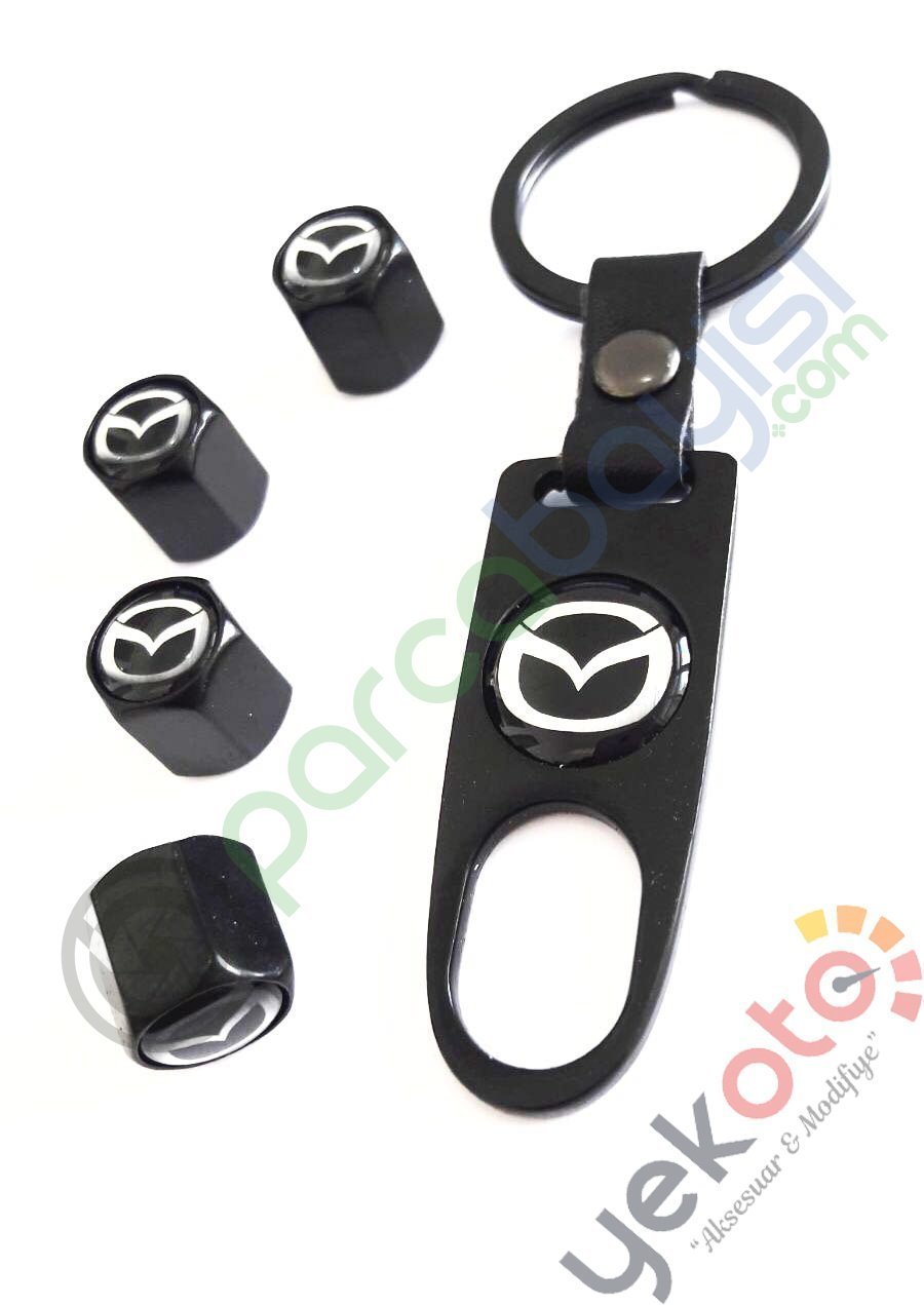 Mazda Metal Anahtarlık Ve Sibop Kapak Seti 1.Kalite