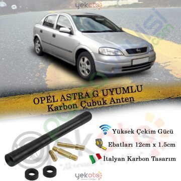 Opel Astra G Uyumlu Karbon Fiber Oto Radio Anteni Çubuk Anten