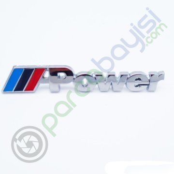 Power Metal 3D Logo Amblem Sticker Orta Boy