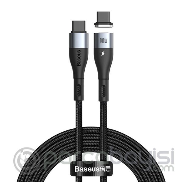 BASEUS Zinc Magnetic PD100W Hızlı Şarj Usb Type-C To Type C Kablo 1.5 Metre MacBook iPad Pro