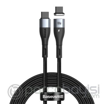 BASEUS Zinc Magnetic PD100W Hızlı Şarj Usb Type-C To Type C Kablo 1.5 Metre MacBook iPad Pro
