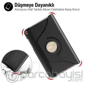 SM Galaxy Tab A7 Lite 2021 8.7 (T220-T225) 360 Derece Döner Standlı Kılıf