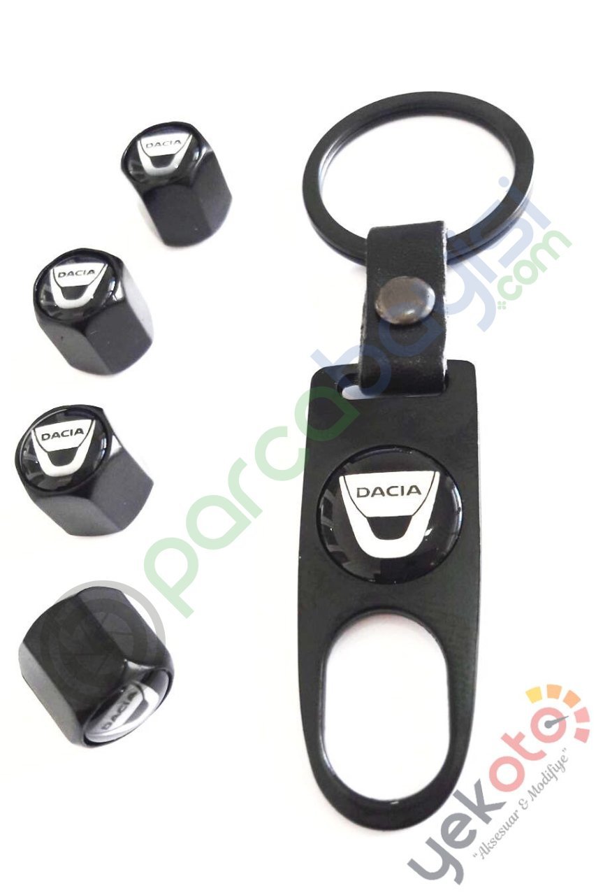 Dacia Metal Anahtarlık Ve Sibop Kapak Seti 1.Kalite