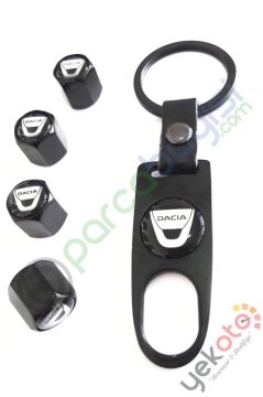 Dacia Metal Anahtarlık Ve Sibop Kapak Seti 1.Kalite