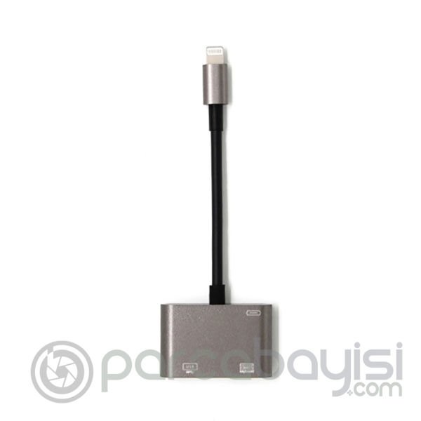 ALLY NK-109KEY 3in1 İPhone-İPad USB+USB Klavye OTG Adaptör