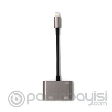 ALLY NK-109KEY 3in1 İPhone-İPad USB+USB Klavye OTG Adaptör