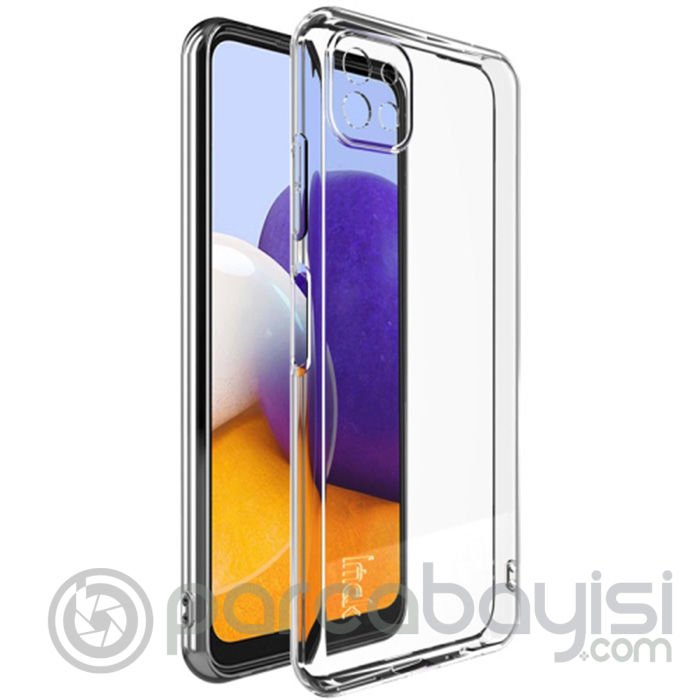 ALLY Samsung Galaxy A22 5G Kılıf Kamera Korumalı Ultra İnce Şeffaf Silikon Kılıf