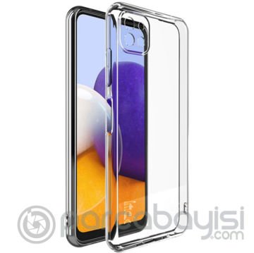 ALLY Samsung Galaxy A22 5G Kılıf Kamera Korumalı Ultra İnce Şeffaf Silikon Kılıf