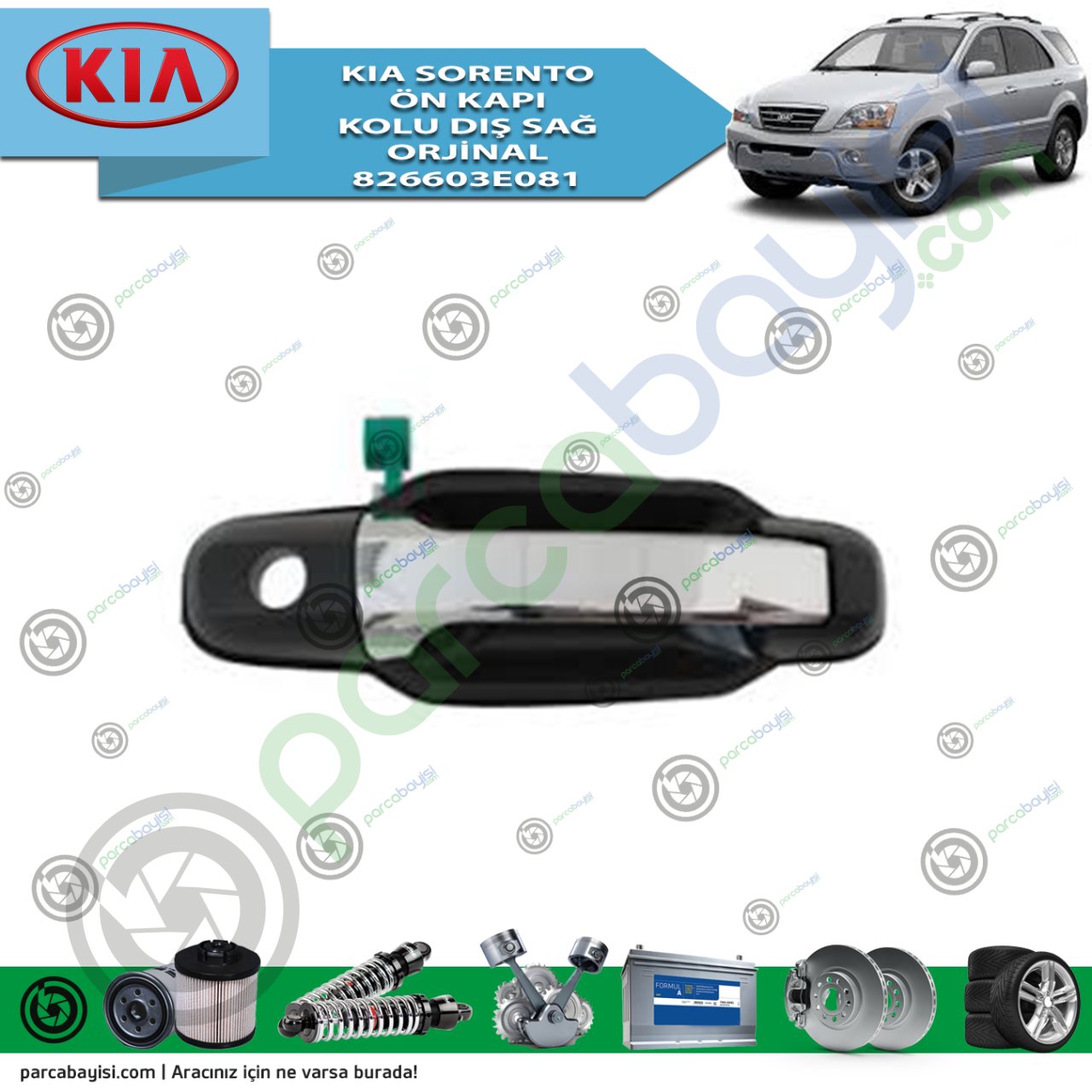 Kia Sorento Ön Kapı Kolu Dış Sağ Orjinal | 826603E081