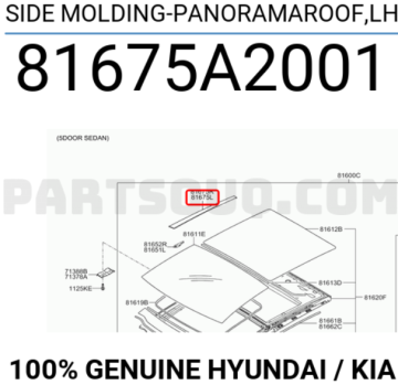 Kia Ceed Kenar Bak.Panaromaroof Sol Orjinal | 81675A2001