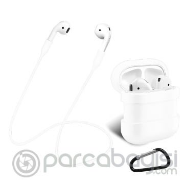 Airpods İçin Renkli Strap Kulaklık Askısı Darbe Emici Silikon Kılıf
