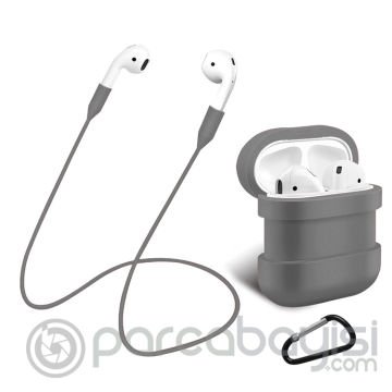 Airpods İçin Renkli Strap Kulaklık Askısı Darbe Emici Silikon Kılıf