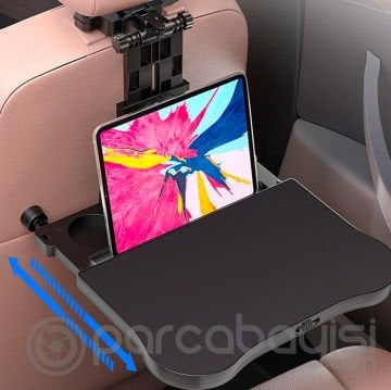 Ally A08 Araç Araba Telefon Standlı Arka Koltuk İçecek Yemek Bilgisayar Masası