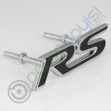 Rs Ön Panjur 3D Logo Metal Sticker Siyah