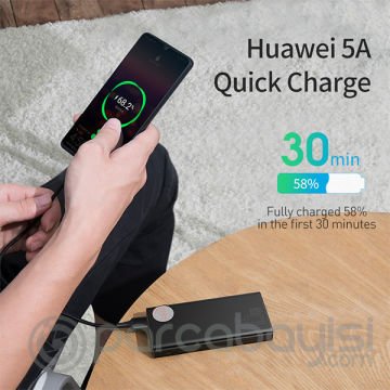 Baseus Mulight Power bank 45W Hızlı Şarj (PD3.0+QC3.0) 20000mAh dijital Göstergeli