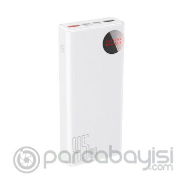 Baseus Mulight Power bank 45W Hızlı Şarj (PD3.0+QC3.0) 20000mAh dijital Göstergeli