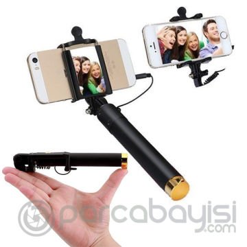 Kablolu Mini Selfie Özçekim Çubuğu