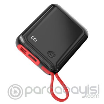 Baseus Mini S 3A 10000mAh Dijital Gösterge Power Bank+Type C Şarj Başlık