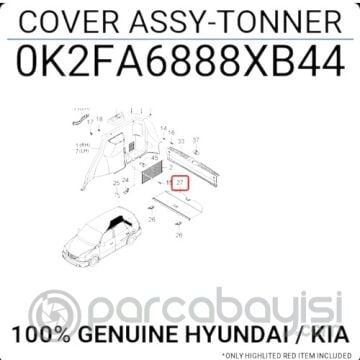 Kia Orijinal BAGAJ UST ORTUSU  | 0K2FA6888XB44