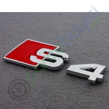 S4 Metal 3D Logo Amblem Sticker