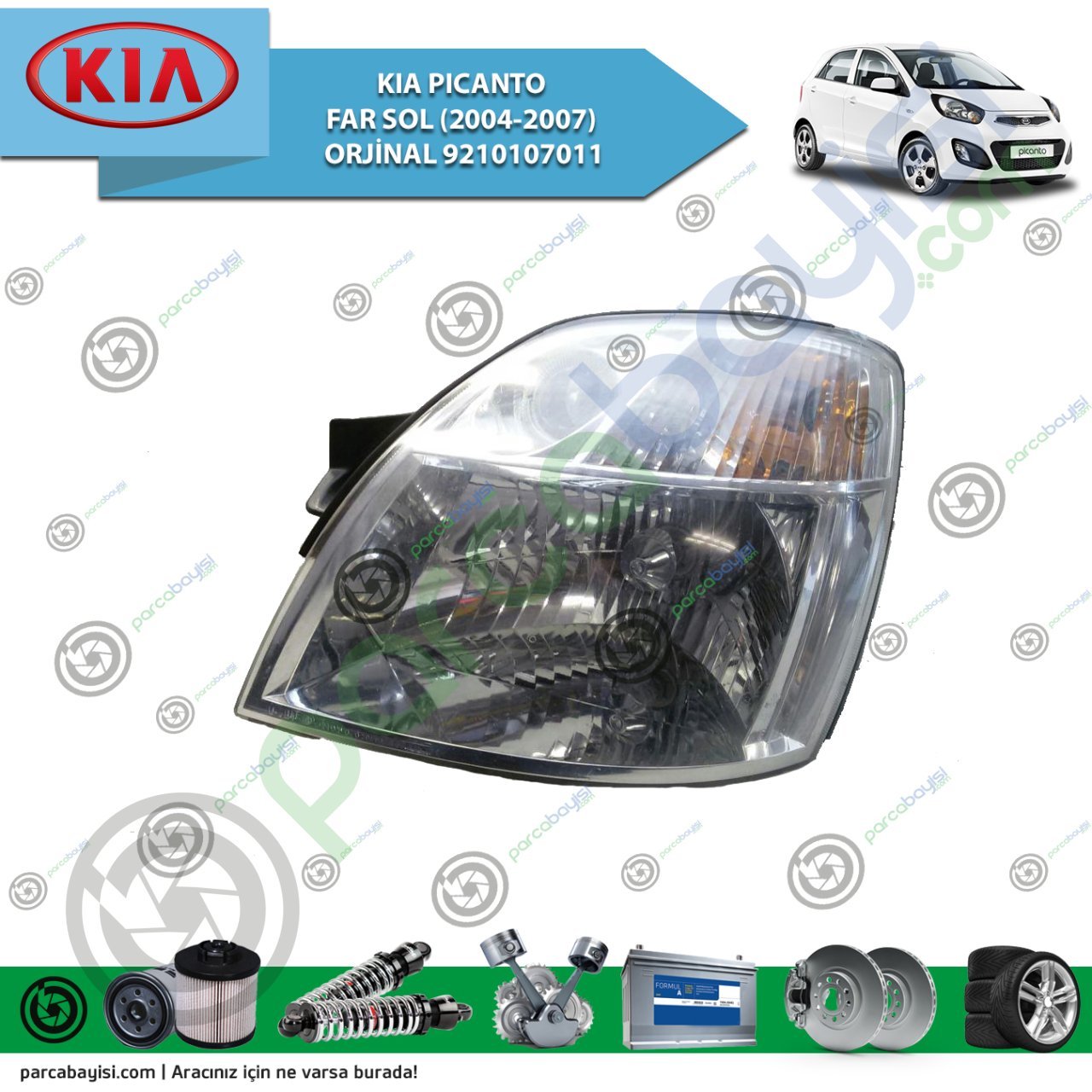 Kia Pıcanto Far Sol (2004-2007) Orjinal | 9210107011