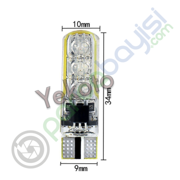 Kumandalı T10 Park Led Ampul Rgb Çakar Modlu