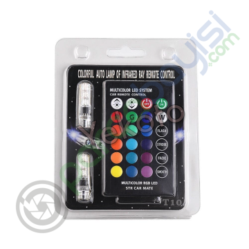 Kumandalı T10 Park Led Ampul Rgb Çakar Modlu