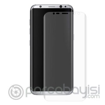 Ally Galaxy S8+ Plus 3d Kavisli Şeffaf Darbe Emici Pet Ekran Koruyucu