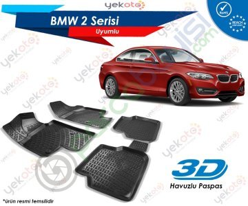 Bmw 2 Serisi Uyumlu Araca Özel 3D Havuzlu Paspas
