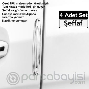 Baseus Airbag Bumper-Araç Şeffaf Tampon Scratch Çizik Koruyucu 4 adet Set