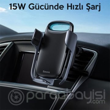Baseus Aurora Electric QC 3.0 Wireless Kablosuz Şarj Araç Tutucu
