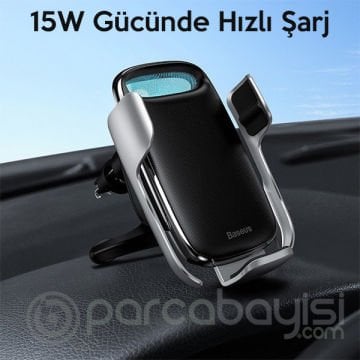 Baseus Aurora Electric QC 3.0 Wireless Kablosuz Şarj Araç Tutucu