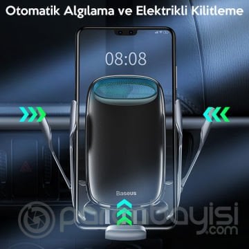 Baseus Aurora Electric QC 3.0 Wireless Kablosuz Şarj Araç Tutucu