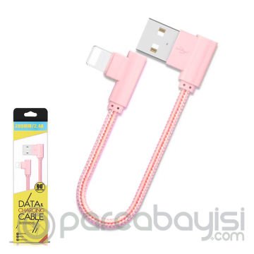 Ally İphone Lightning Eğik Başlı Halat Usb Kablo 20cm