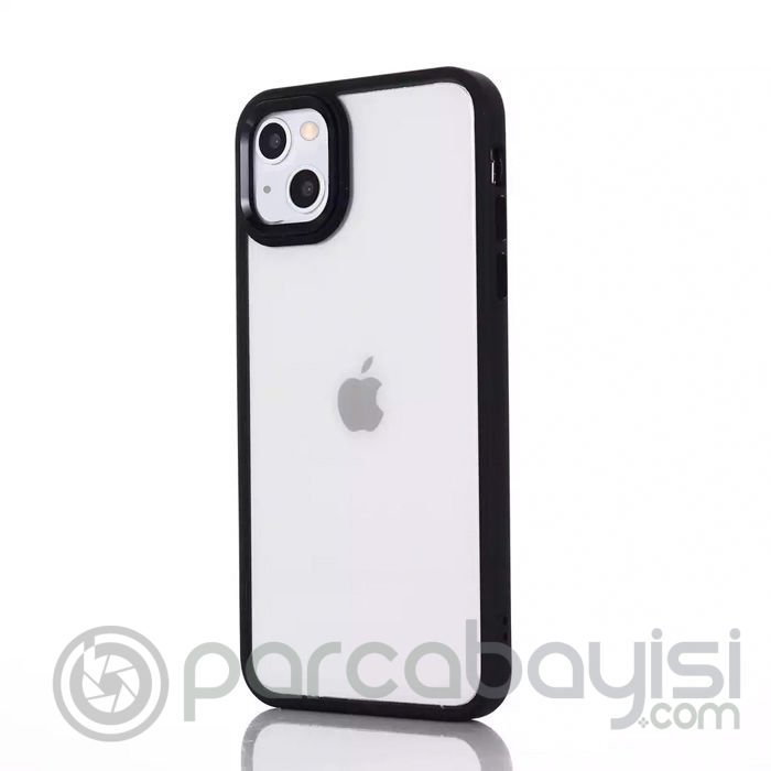 Ally iPhone 13 6.1inç Kılıf Parlak Renkli Çerçeveli Ultra Lüx TPU Silikon Kılıf