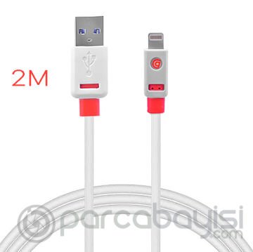 Griffin Flat Usb Kablo 2metre İPhone 11-11Pro XS XR-8-7